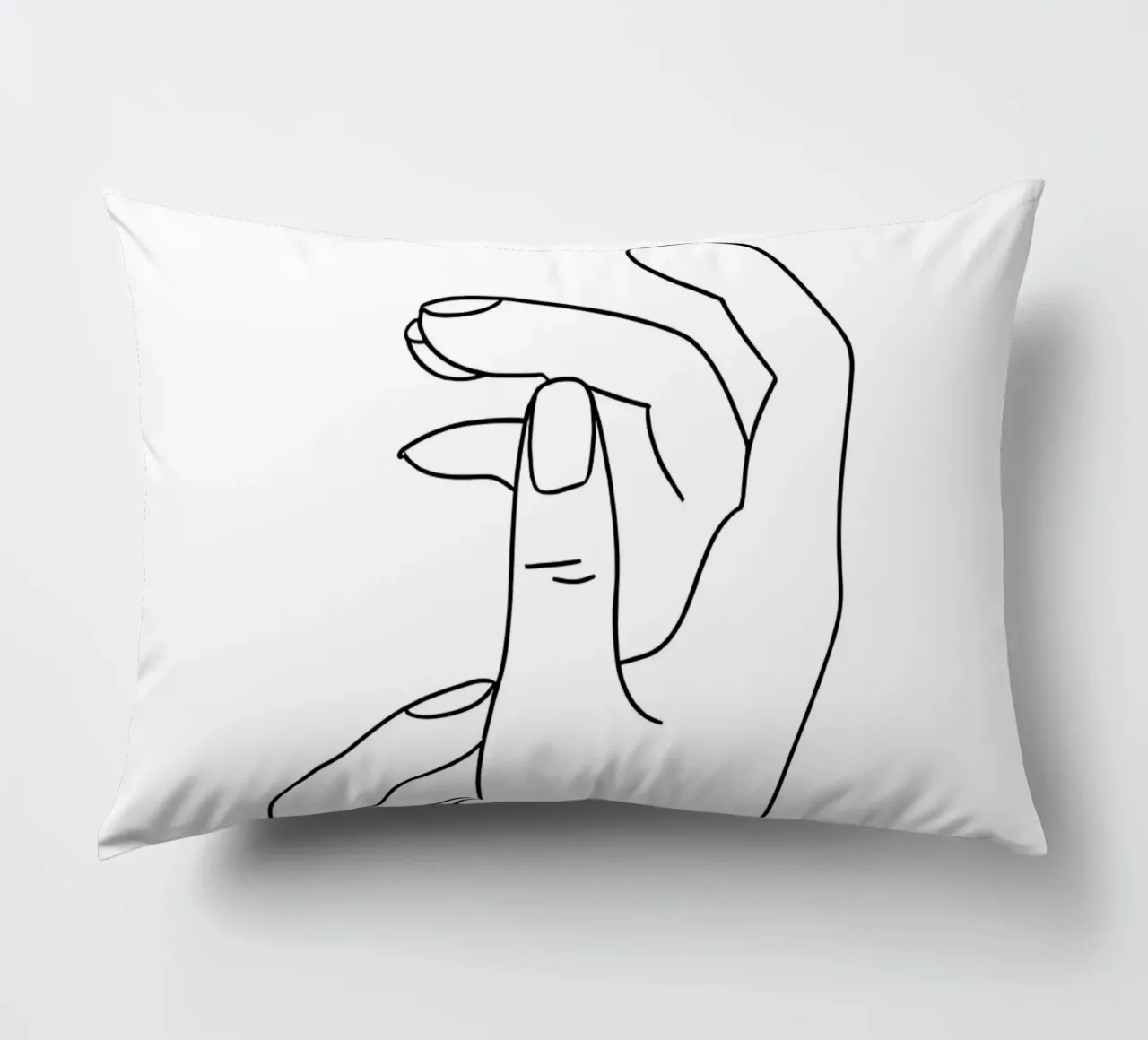 Mani Emozione Line Art minimalista cuscino da Viv Line Art