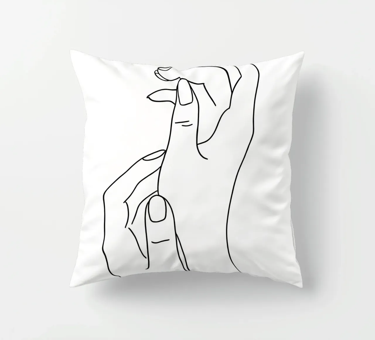 Mani Emozione Line Art minimalista cuscino da Viv Line Art