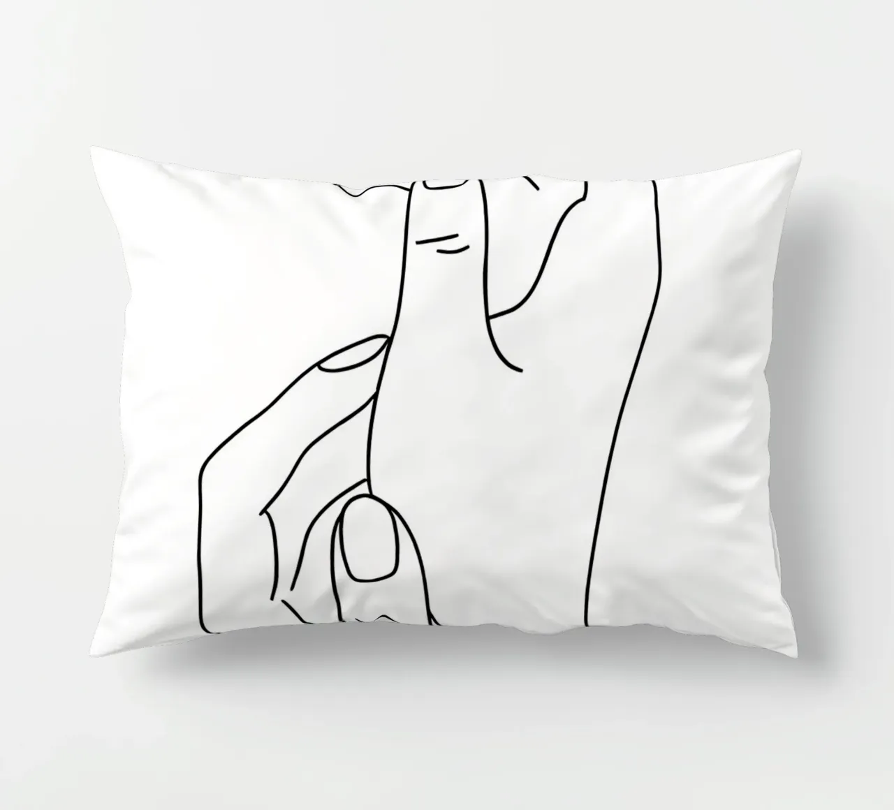 Mani Emozione Line Art minimalista cuscino da Viv Line Art
