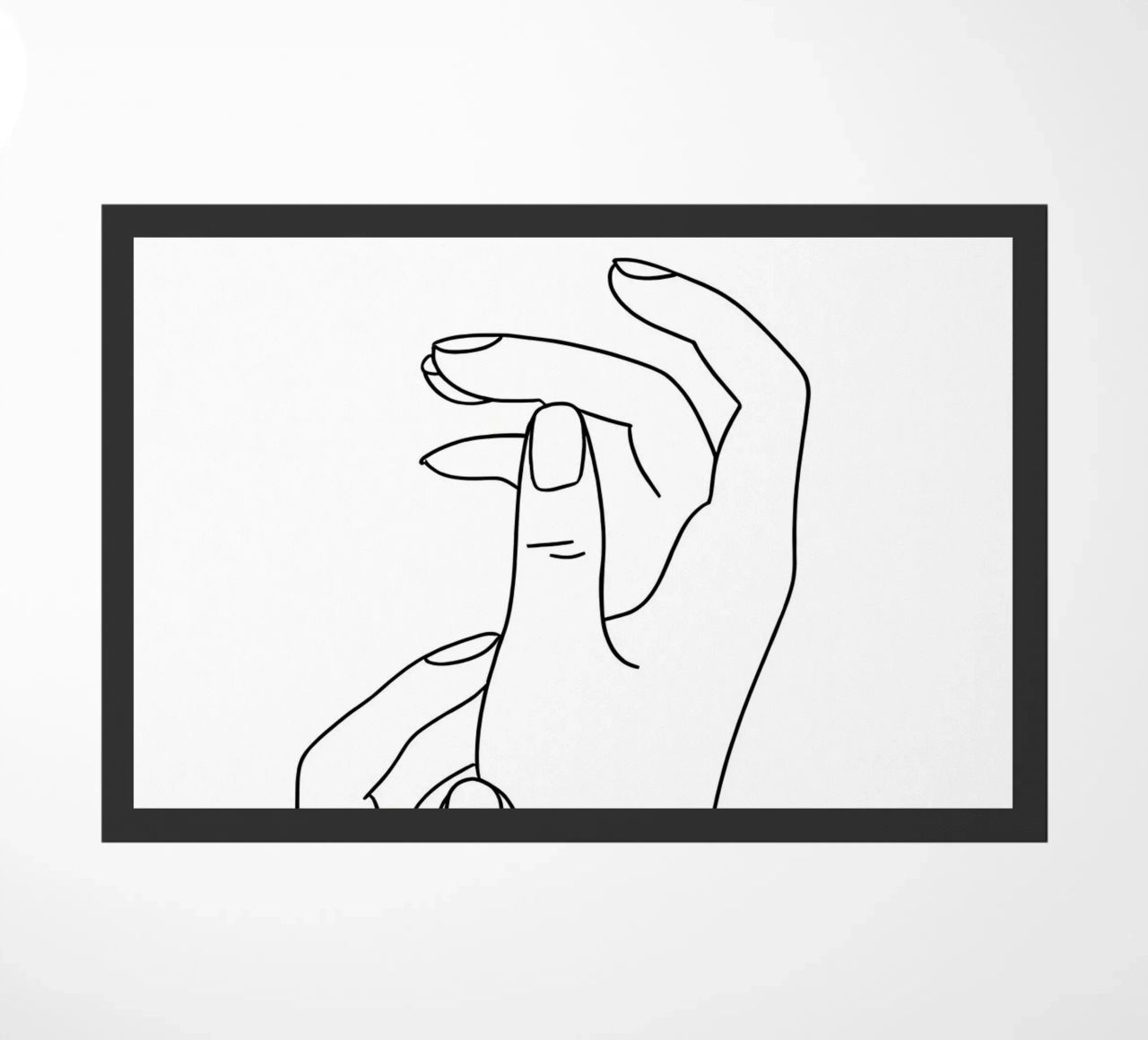 Mani Emozione Line Art minimalista zerbino da Viv Line Art