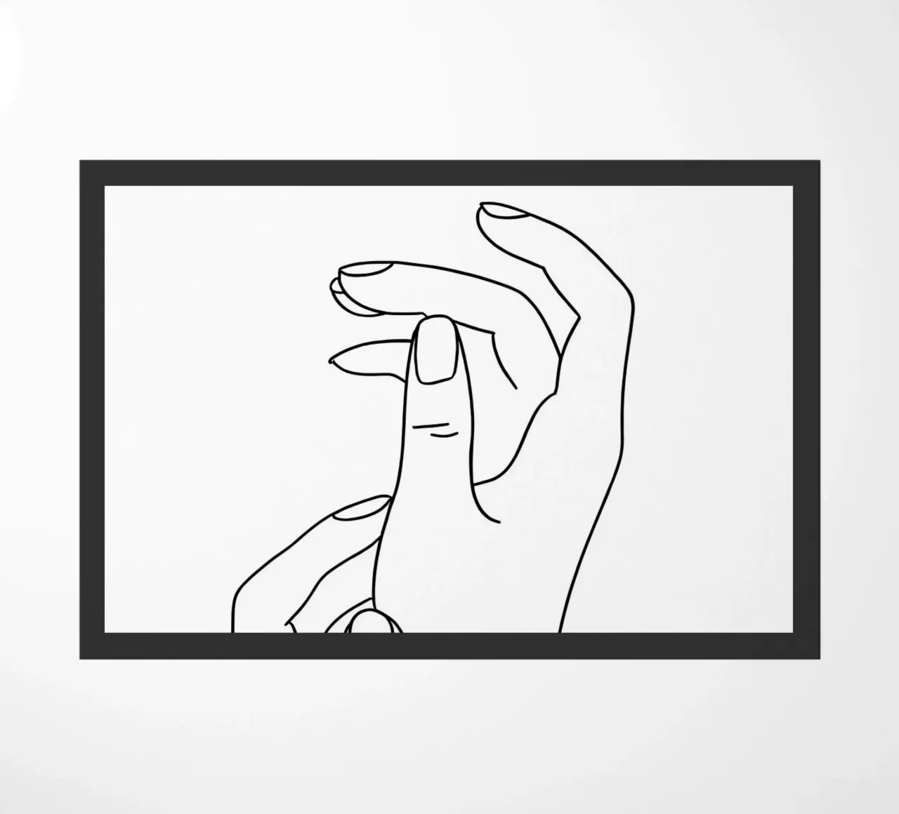 Mani Emozione Line Art minimalista zerbino da Viv Line Art