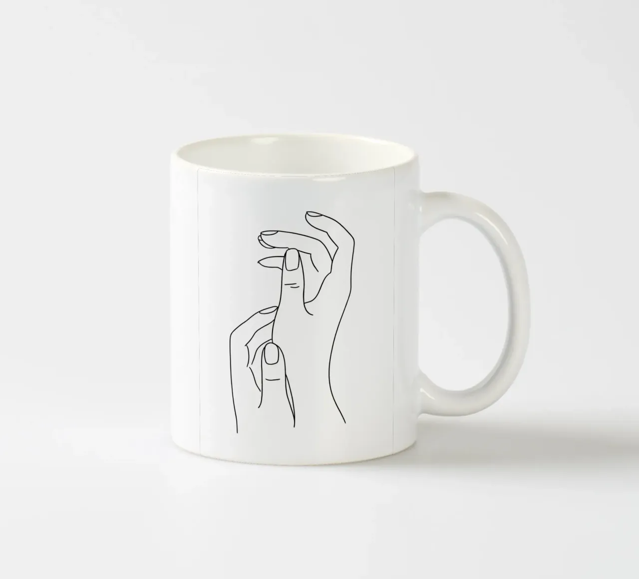 Mani Emozione Line Art minimalista tazza in ceramica da Viv Line Art