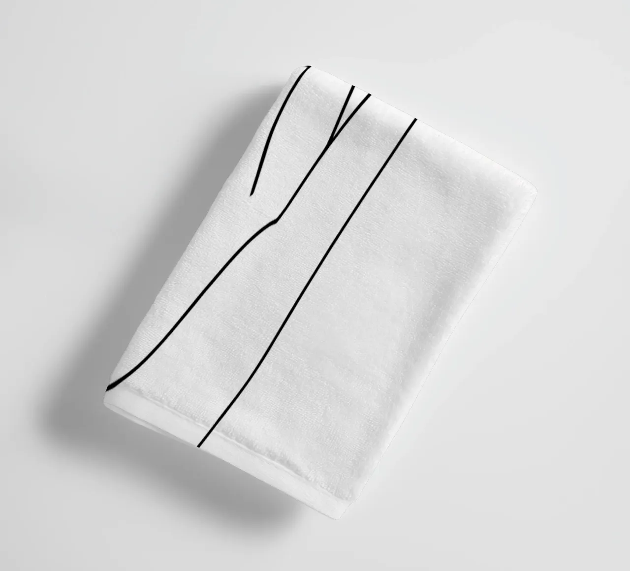 Hands Emotion Minimalist Line Art towel by Viv Line Art
