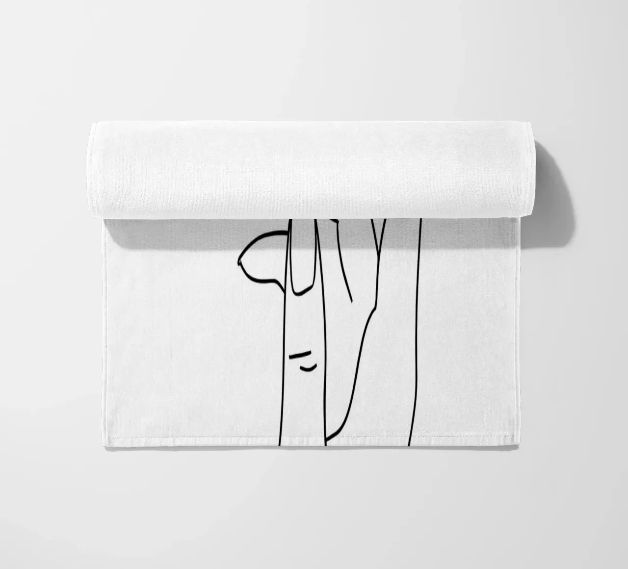 Hands Emotion Minimalist Line Art Strandtuch von Viv Line Art