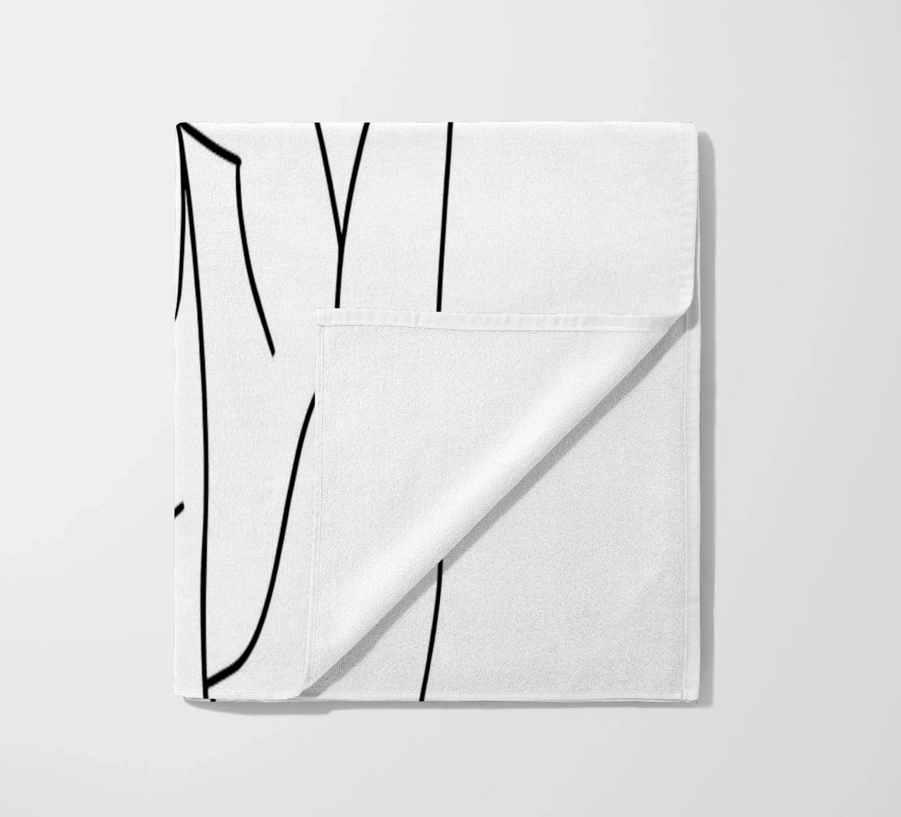 Mani Emozione Line Art minimalista telo mare da Viv Line Art