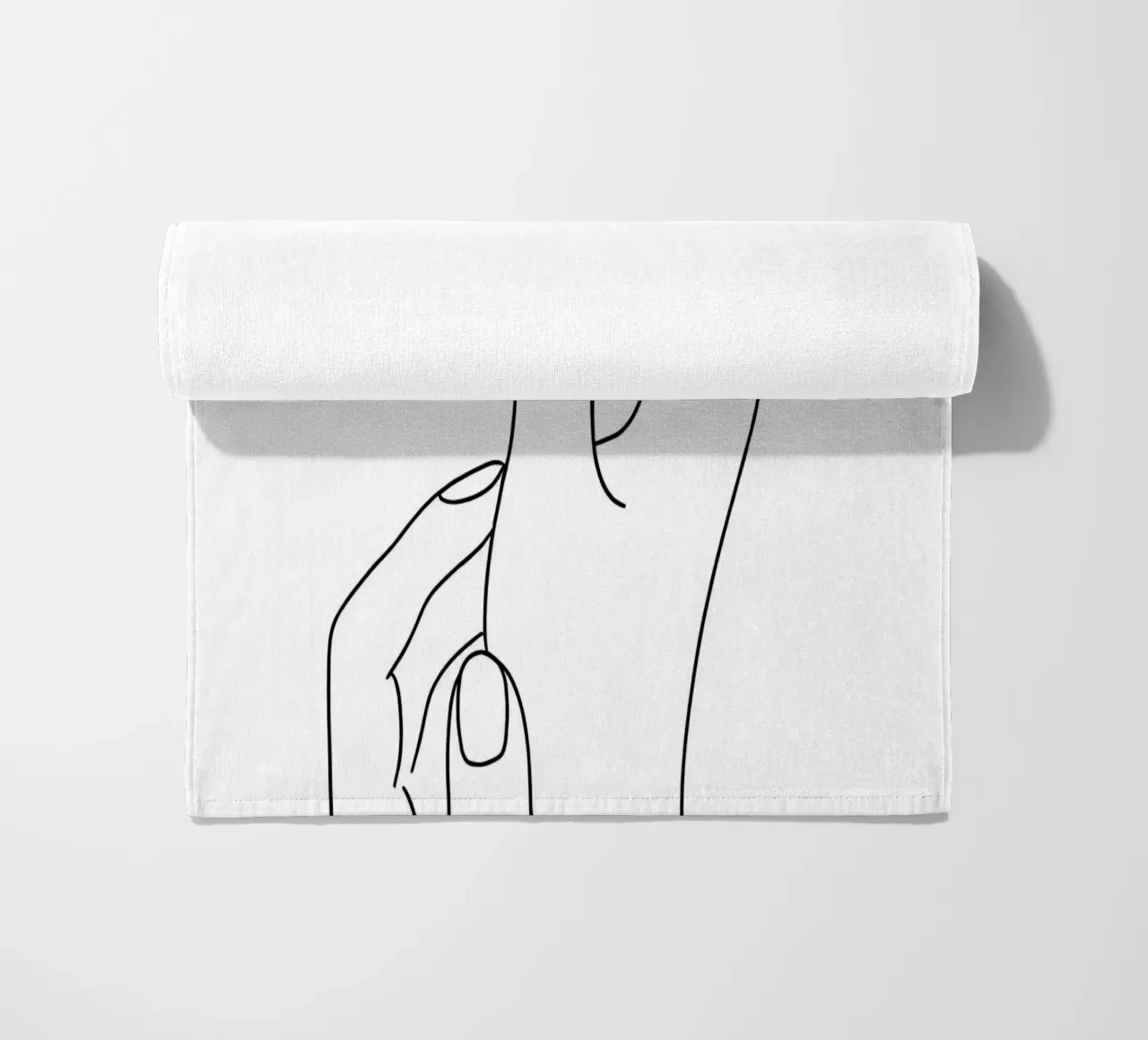 Hands Emotion Minimalist Line Art Strandtuch von Viv Line Art