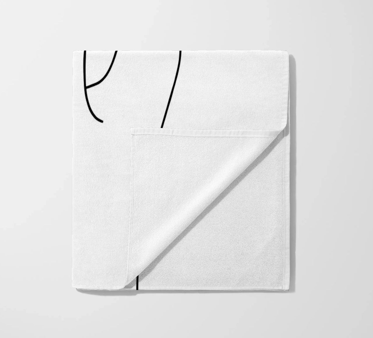 Mani Emozione Line Art minimalista telo mare da Viv Line Art
