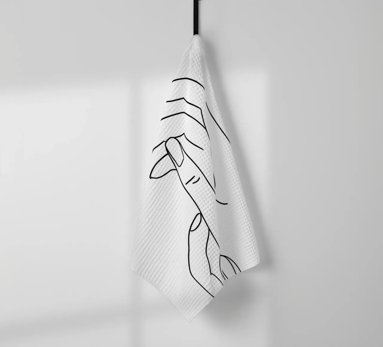 Hands Emotion Minimalist Line Art torchon de Viv Line Art