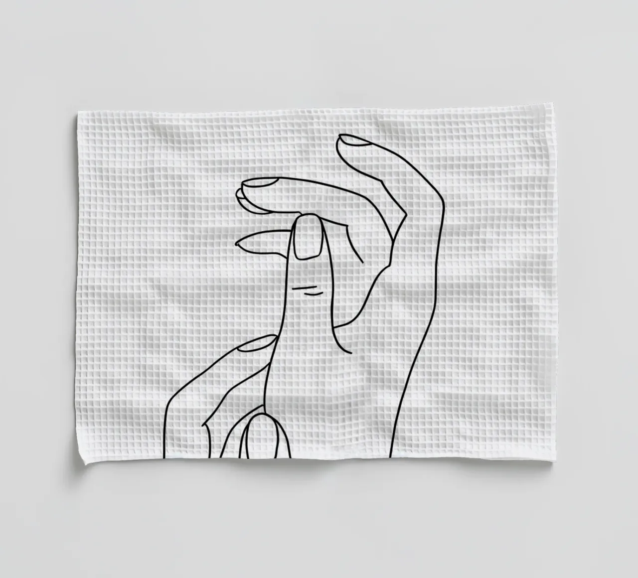 Hands Emotion Minimalist Line Art torchon de Viv Line Art