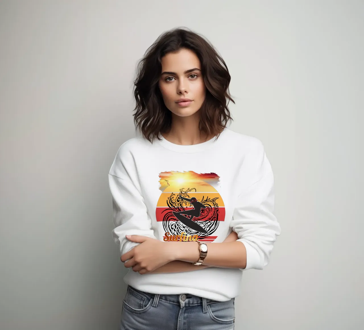 Surf Life Oval 2a - Summer Sun Vibes 6b sudadera de surfer28