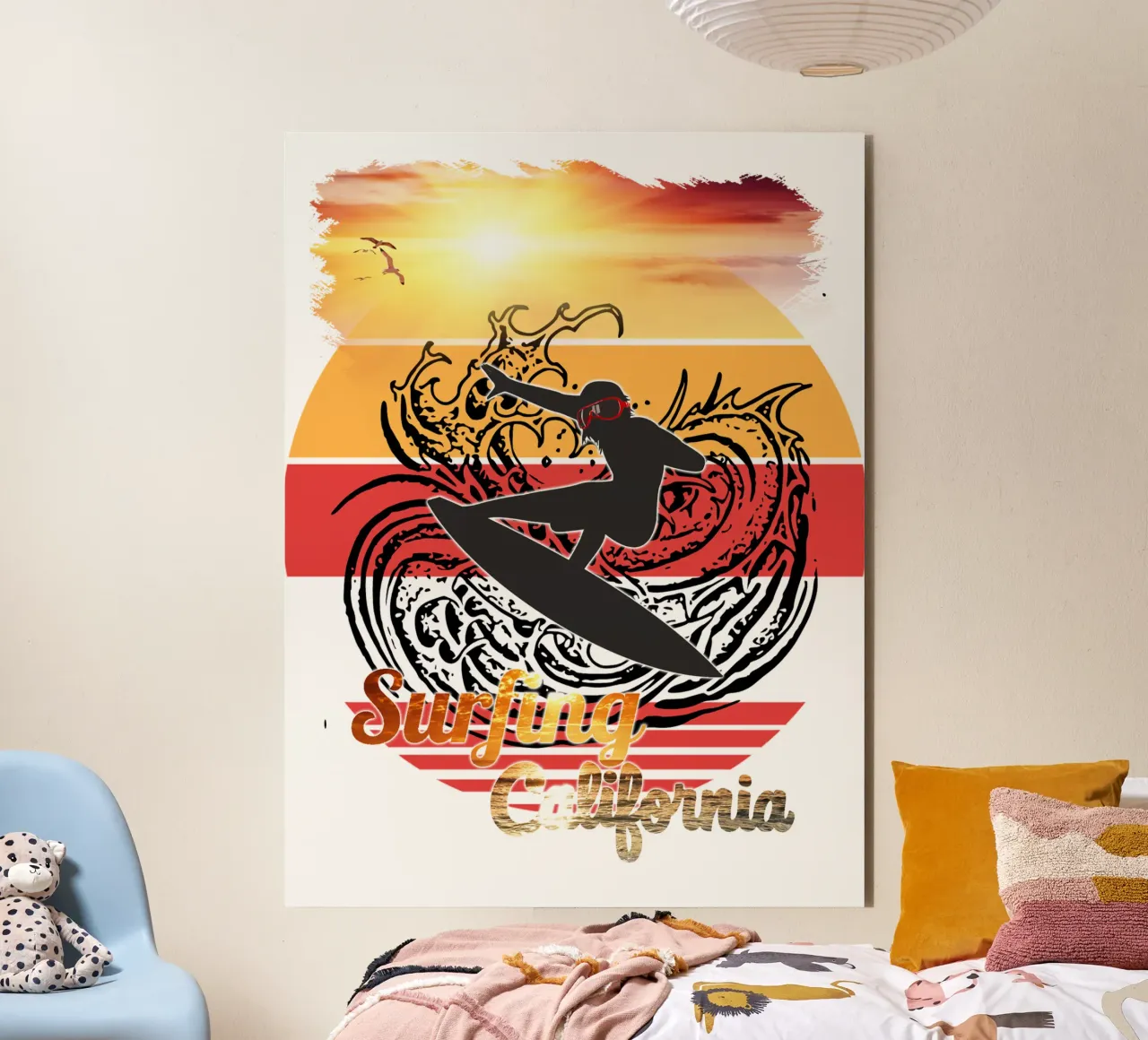 Surf Life Oval 2a - Sommer Sonne Vibes 6b Forex-Platte von surfer28