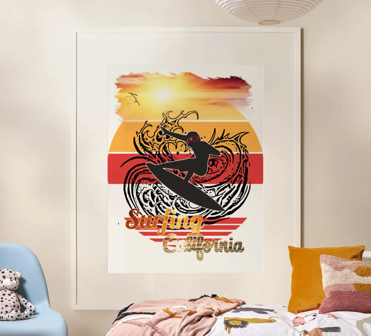 Surf Life Oval 2a - Sommer Sonne Vibes 6b Poster von surfer28