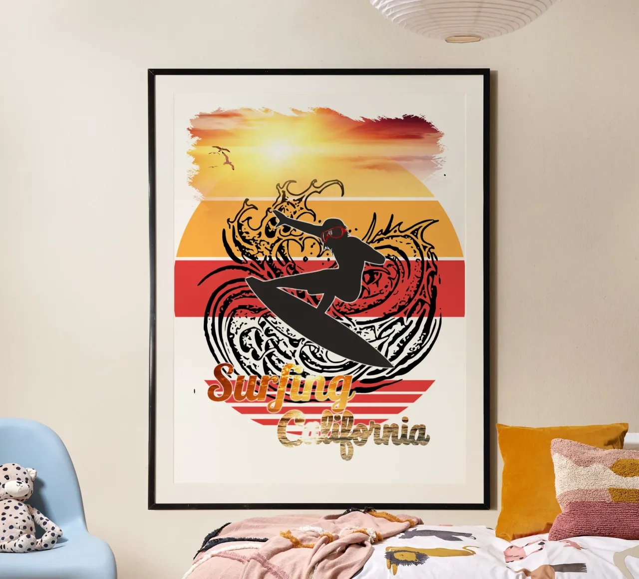 Surf Life Oval 2a - Sommer Sonne Vibes 6b Poster von surfer28