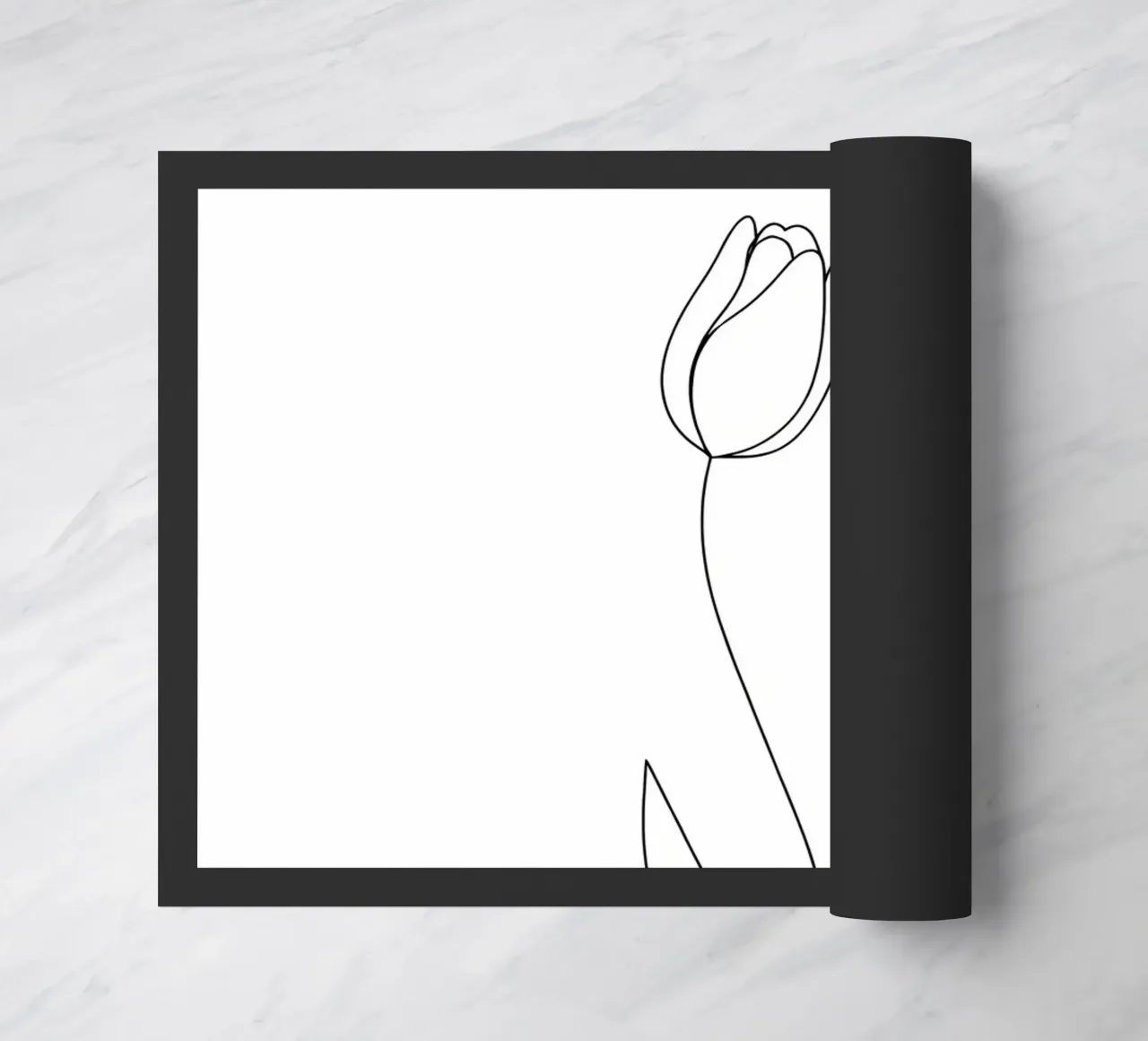 Line art minimalista del fiore di tulipano zerbino da Viv Line Art