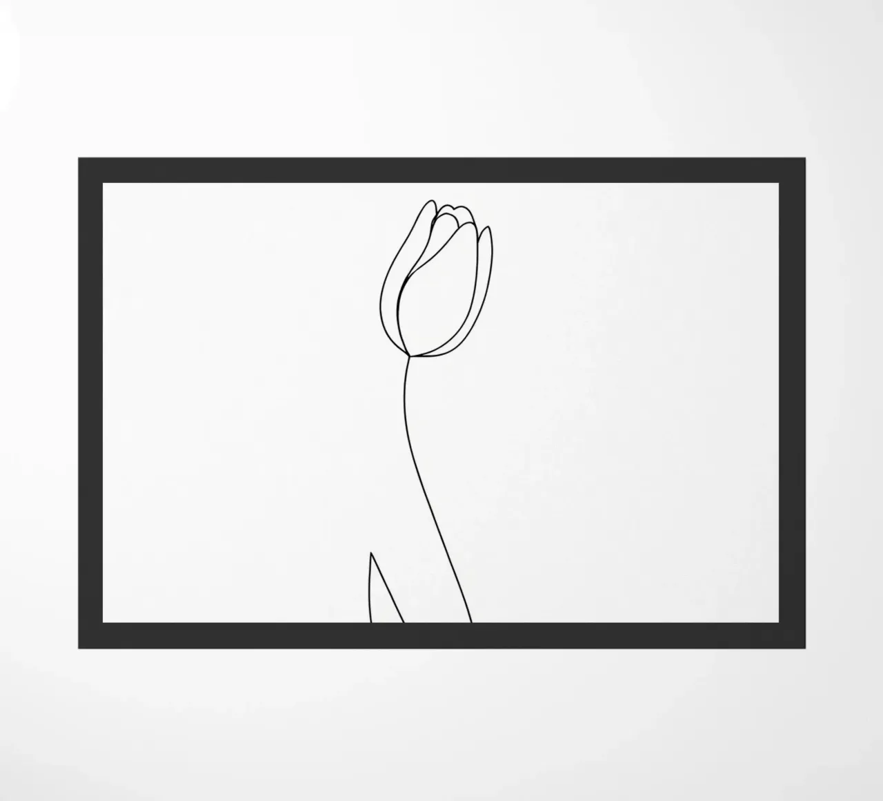 Line art minimalista del fiore di tulipano zerbino da Viv Line Art