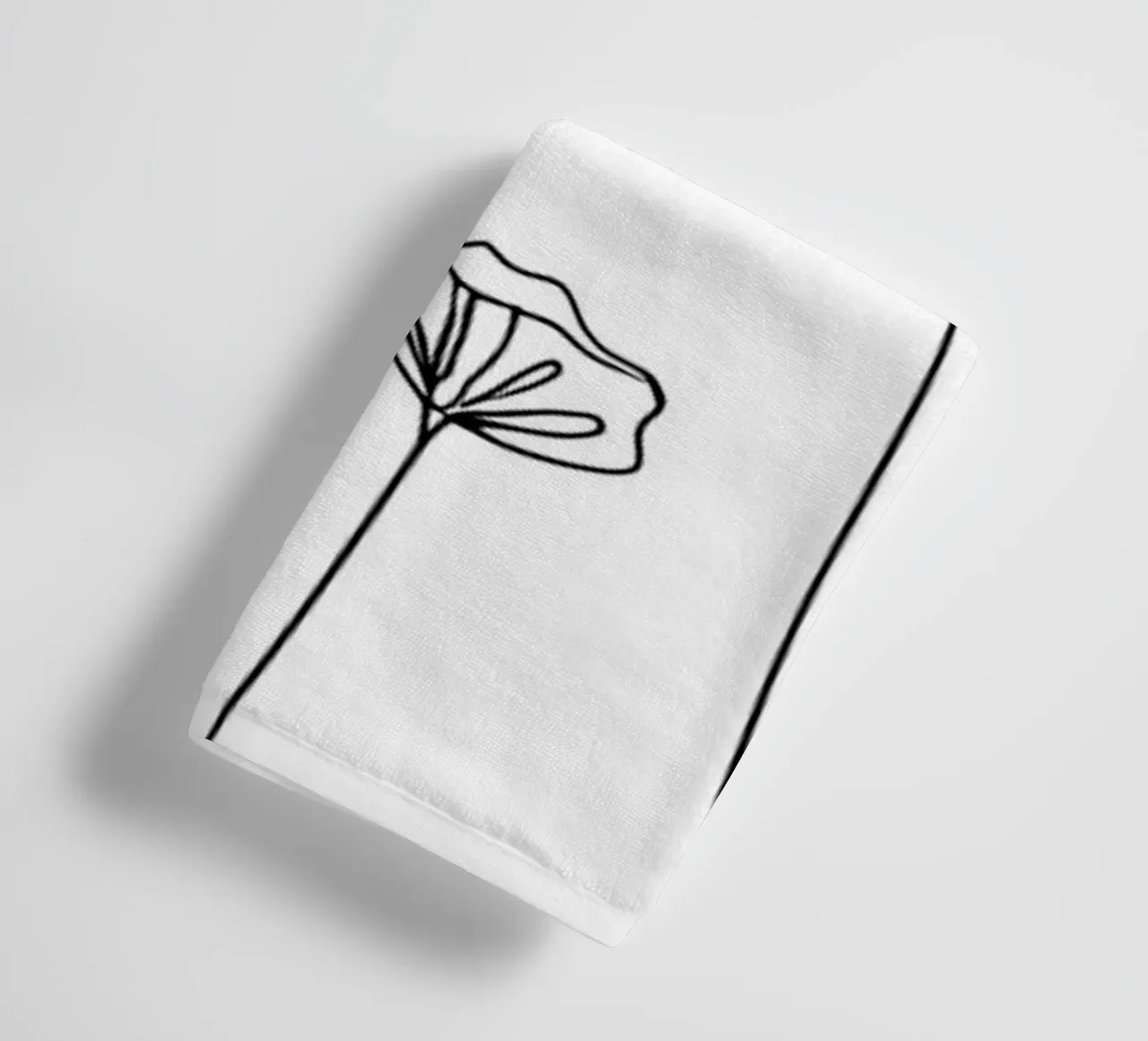 Molti fiori Line Art minimalista asciugamano da bagno da Viv Line Art