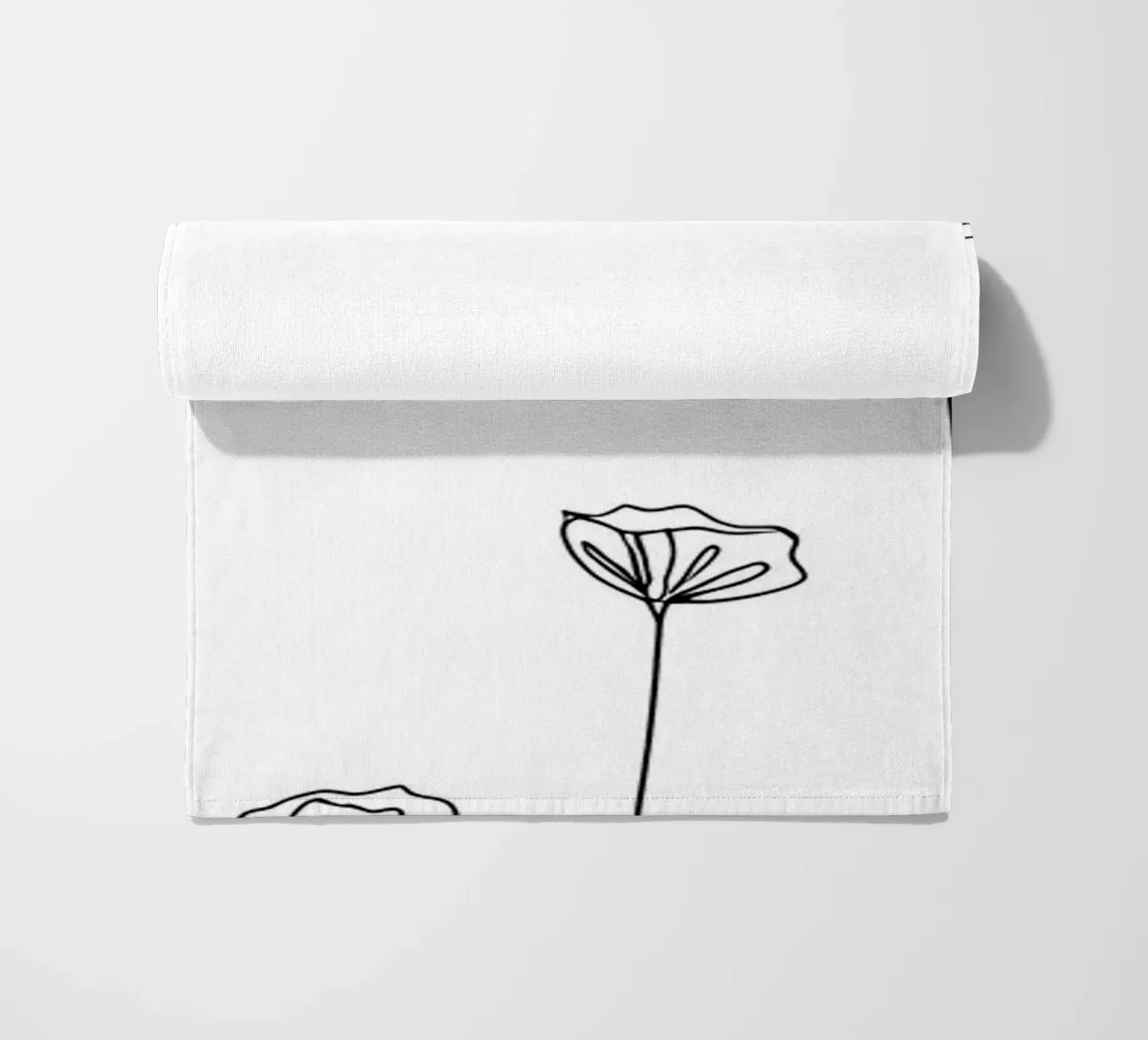 Molti fiori Line Art minimalista telo mare da Viv Line Art