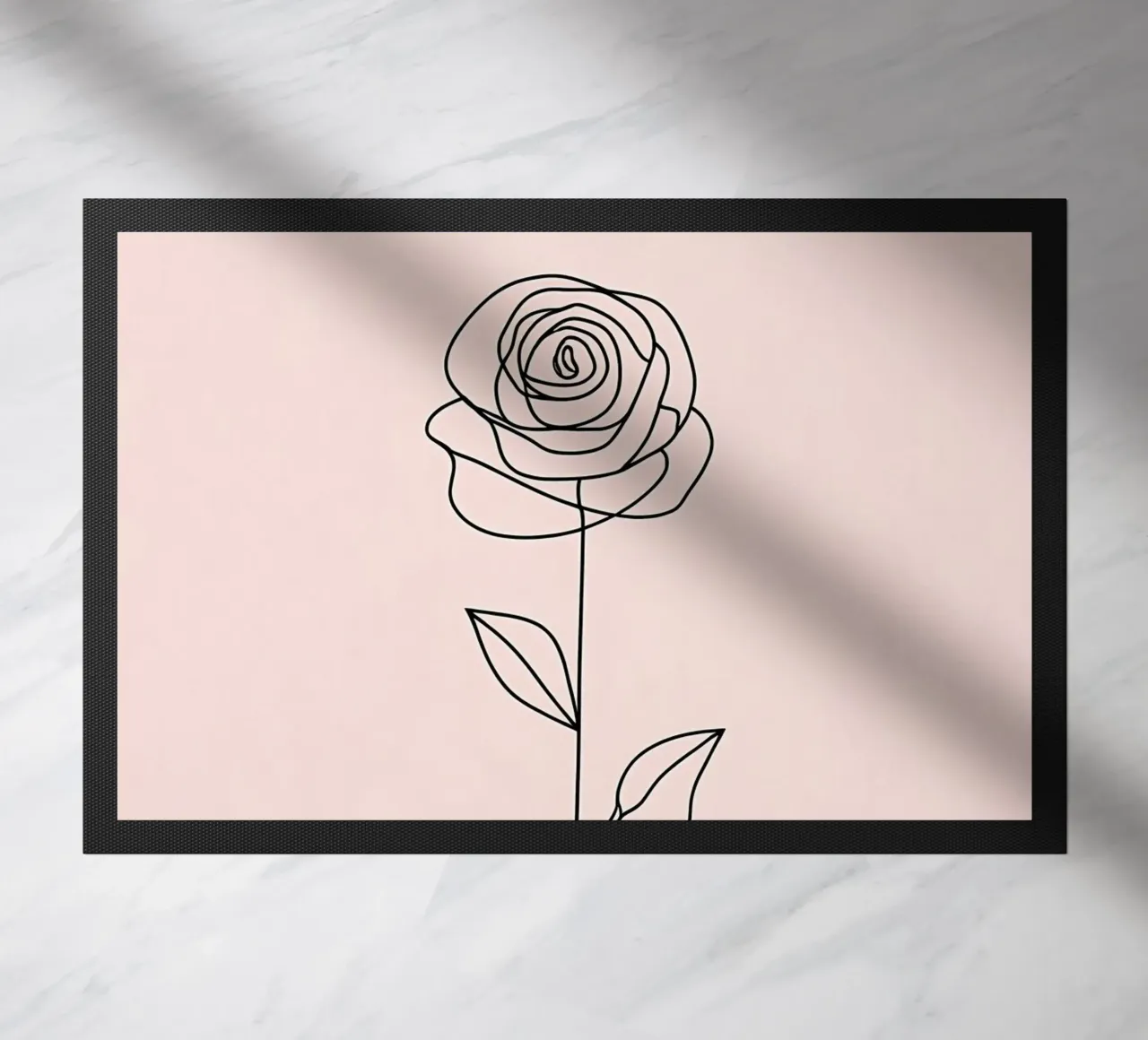 Line art minimalista del fiore di rosa zerbino da Viv Line Art