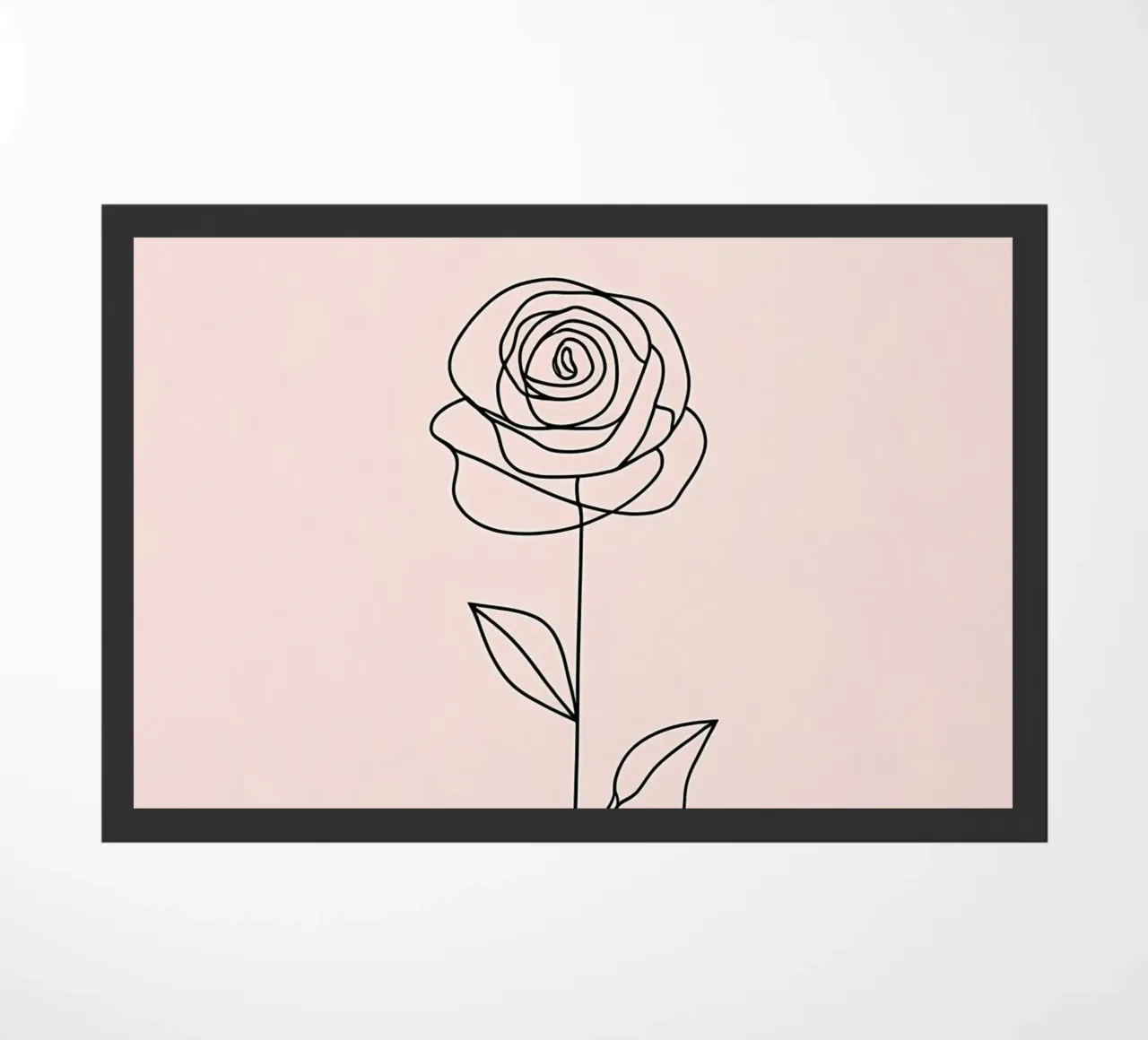 Line art minimalista del fiore di rosa zerbino da Viv Line Art