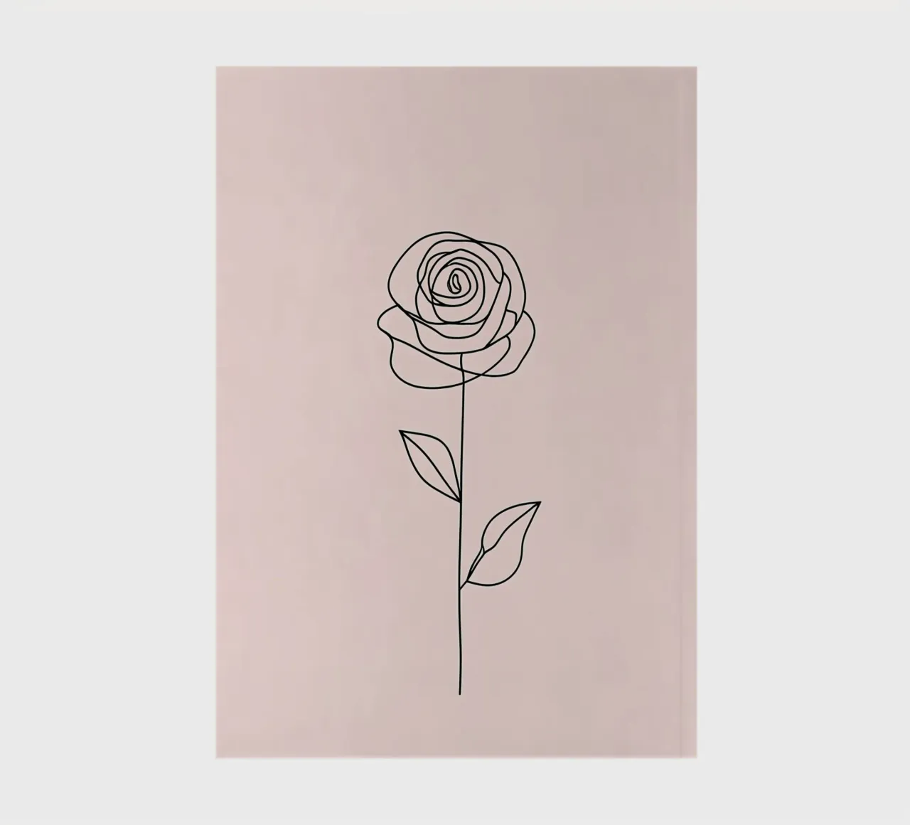 Rose Flower Minimalist Line Art notebook by Viv Line Art