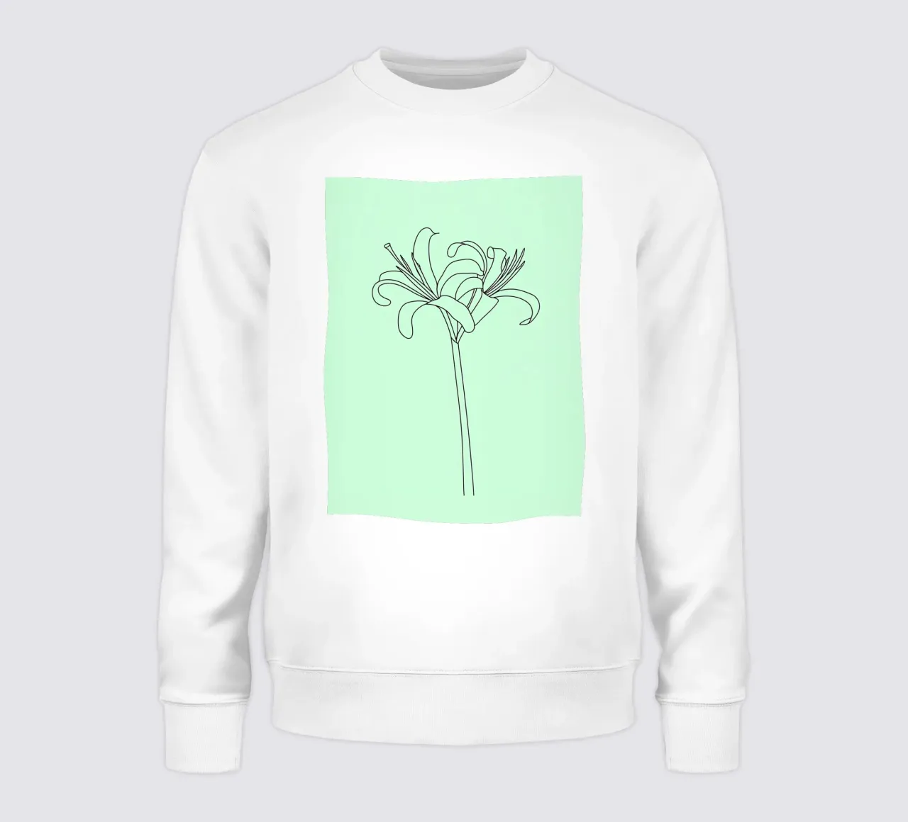 Line art minimalista del fiore di giglio felpa da Viv Line Art
