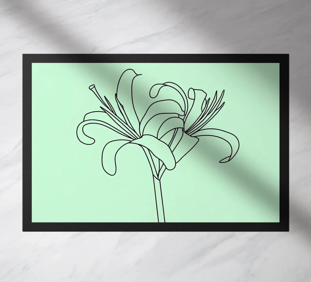 Line art minimalista del fiore di giglio zerbino da Viv Line Art