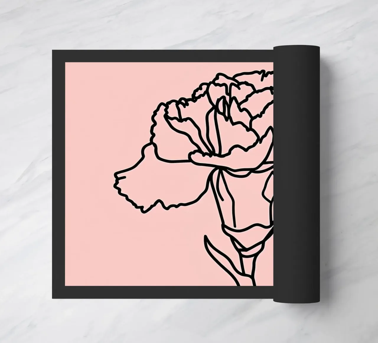 Garofano Fiore Line Art minimalista zerbino da Viv Line Art