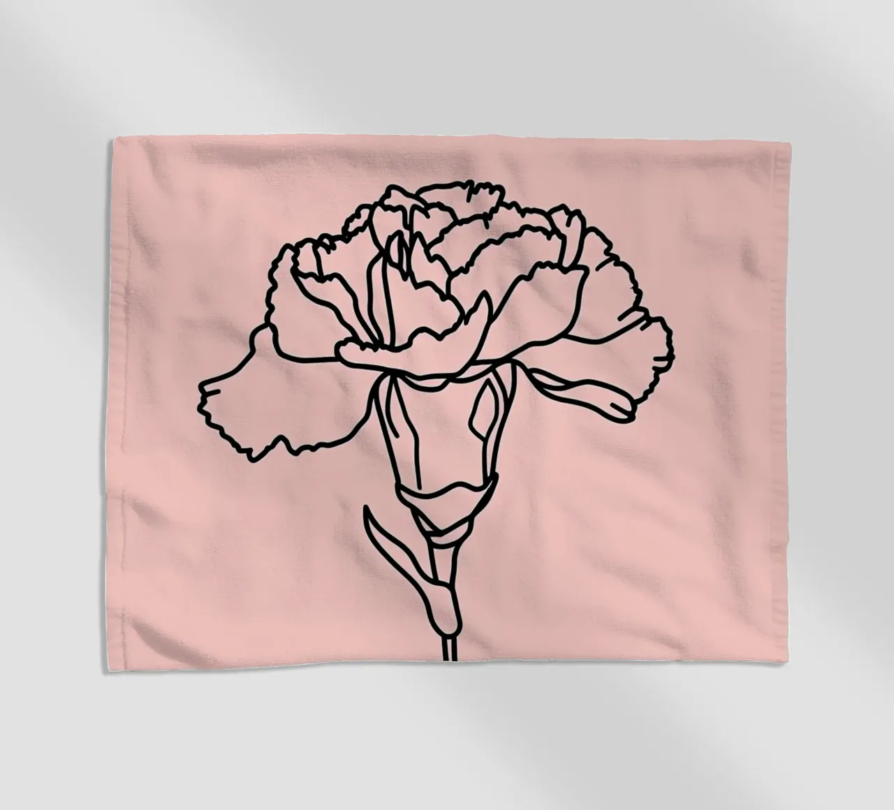 Garofano Fiore Line Art minimalista telo mare da Viv Line Art