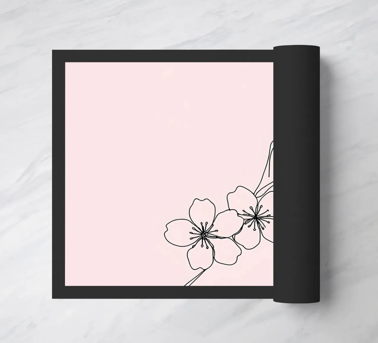 Fiori di ciliegio Line Art minimalista zerbino da Viv Line Art