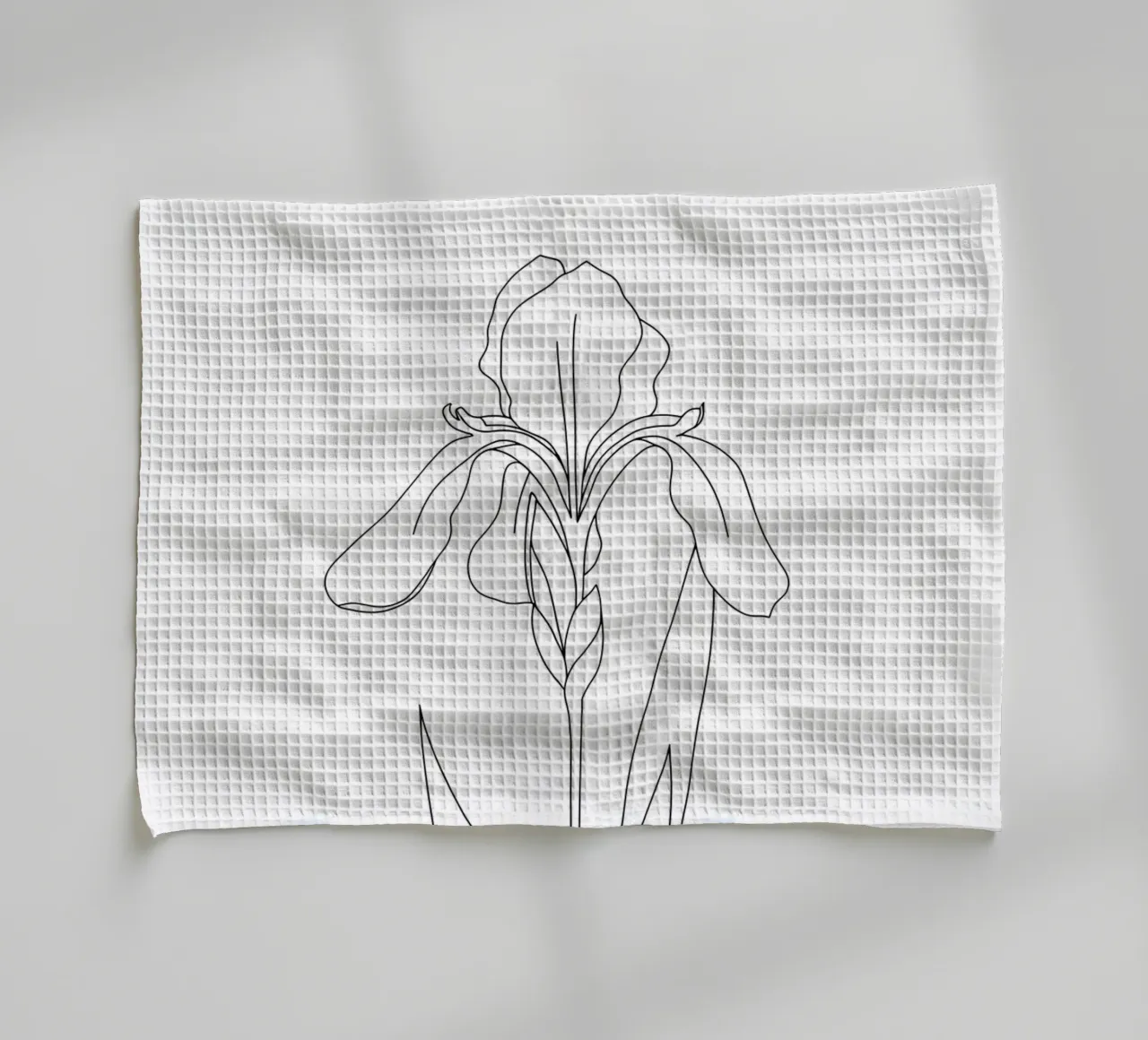 Iris Flower Minimalist Line Art torchon de Viv Line Art