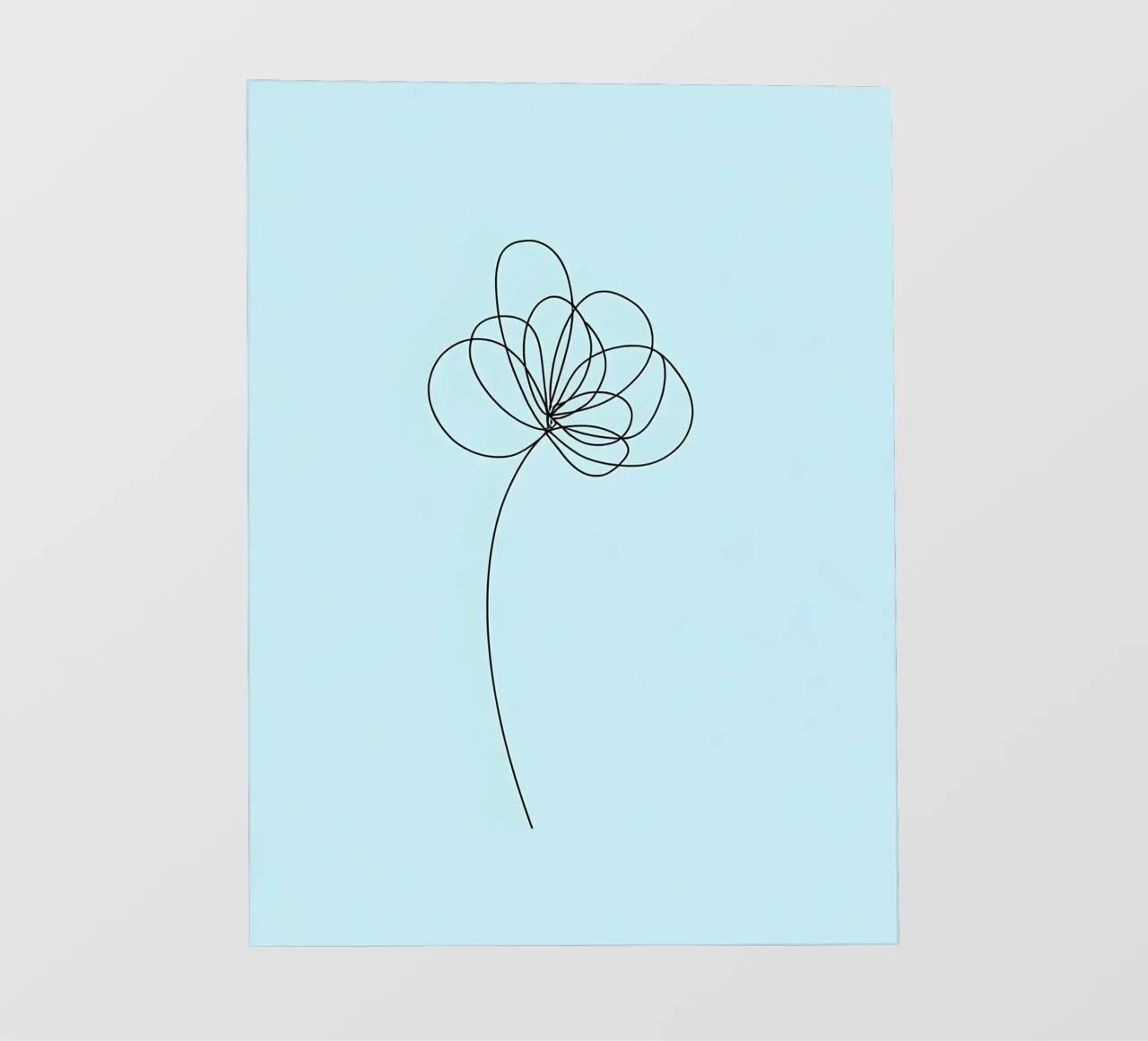 Fiori a linea singola Arte lineare minimalista pellicola backlit da Viv Line Art