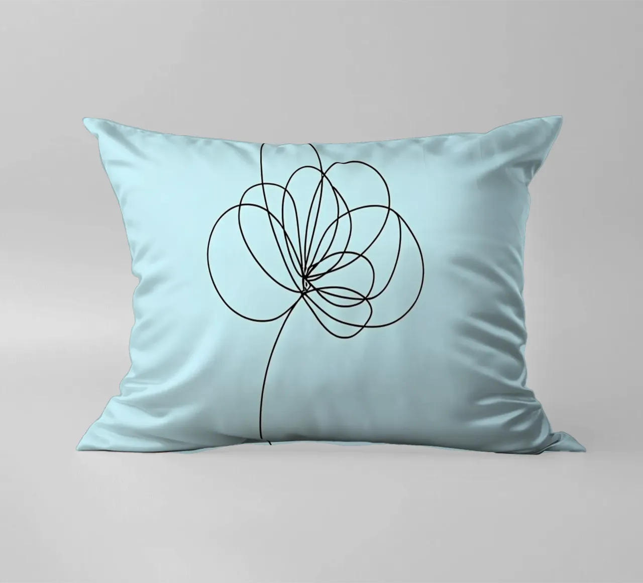 Fiori a linea singola Arte lineare minimalista cuscino da Viv Line Art