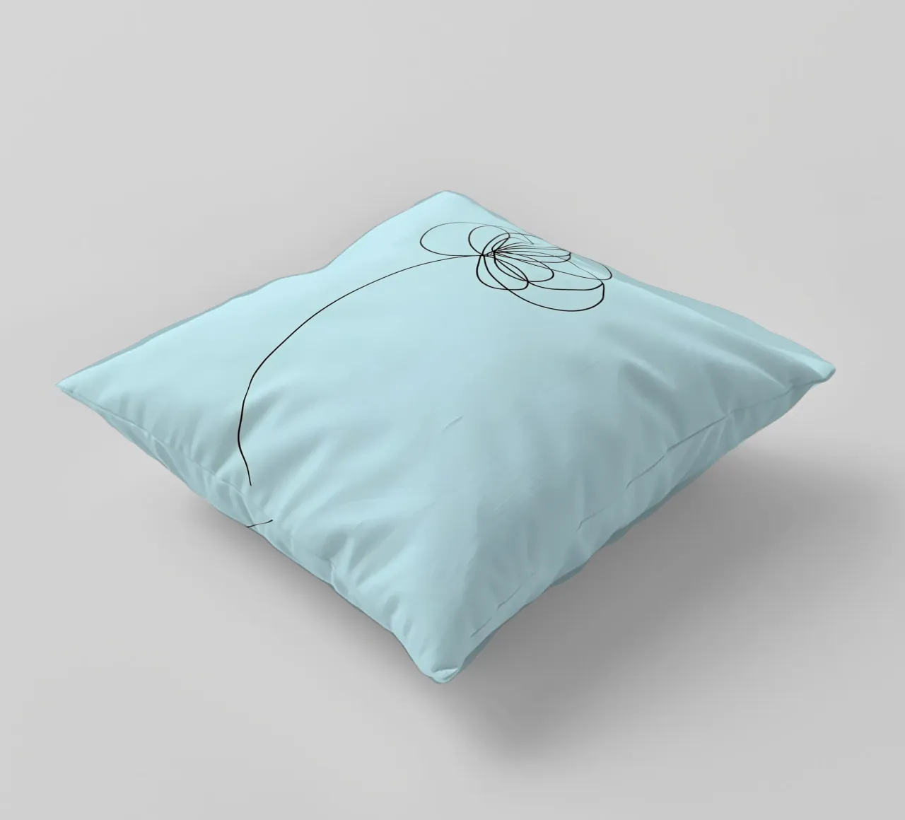 Fiori a linea singola Arte lineare minimalista cuscino da Viv Line Art