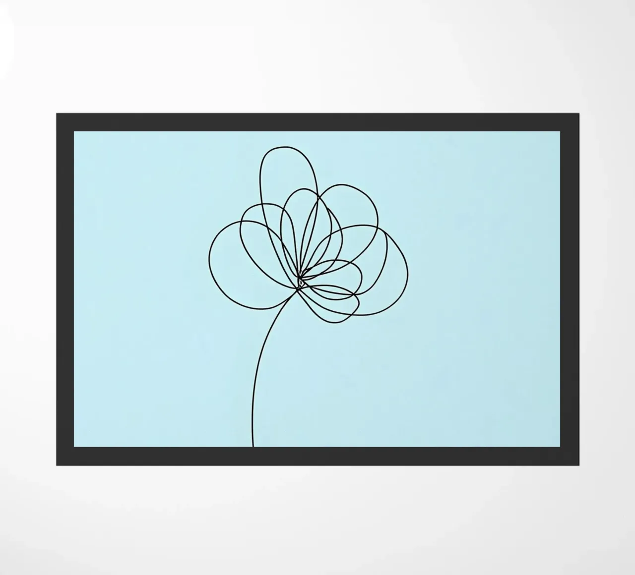 Fiori a linea singola Arte lineare minimalista zerbino da Viv Line Art
