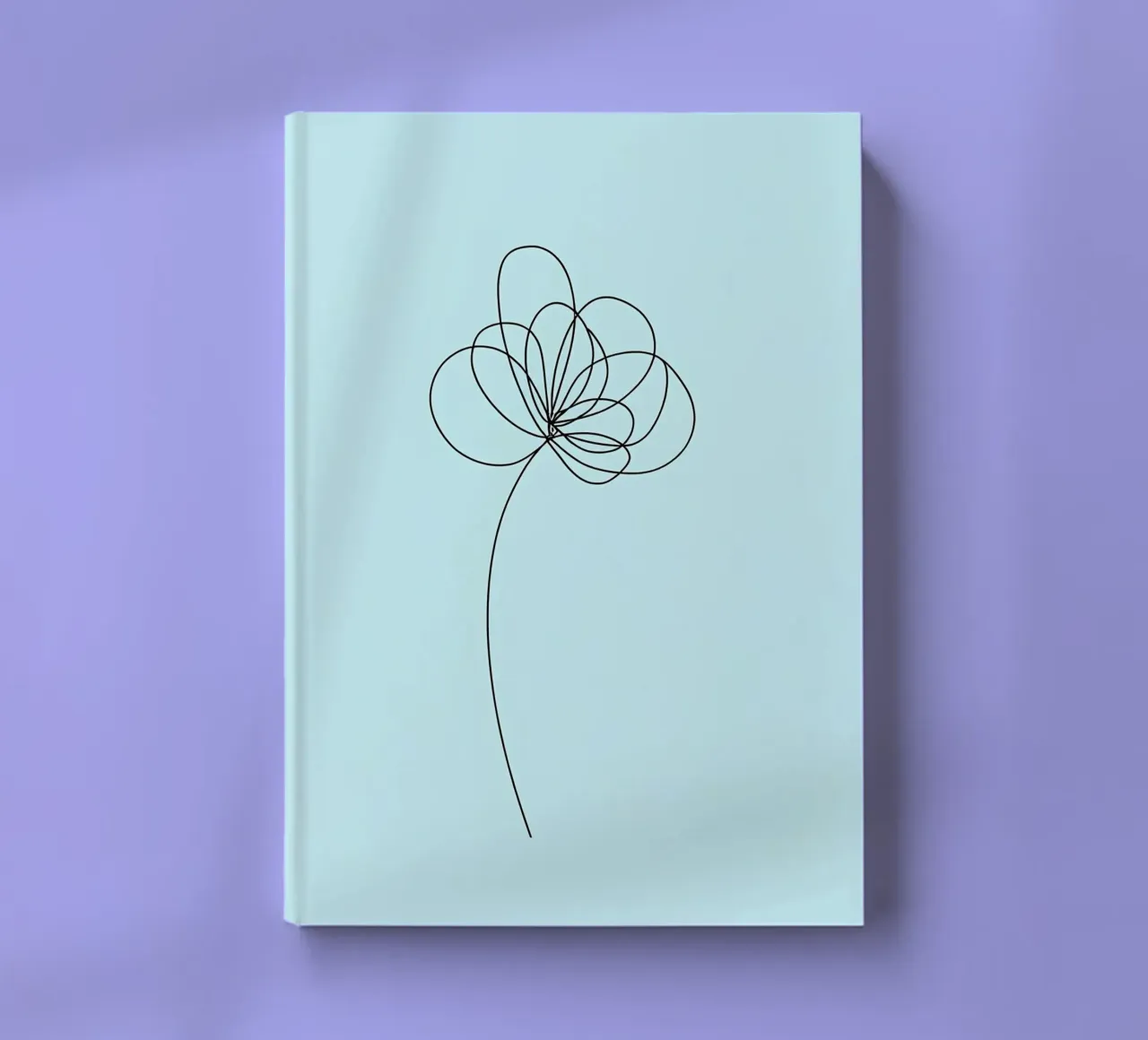 Fleurs en ligne simple Art linéaire minimaliste carnet de notes de Viv Line Art