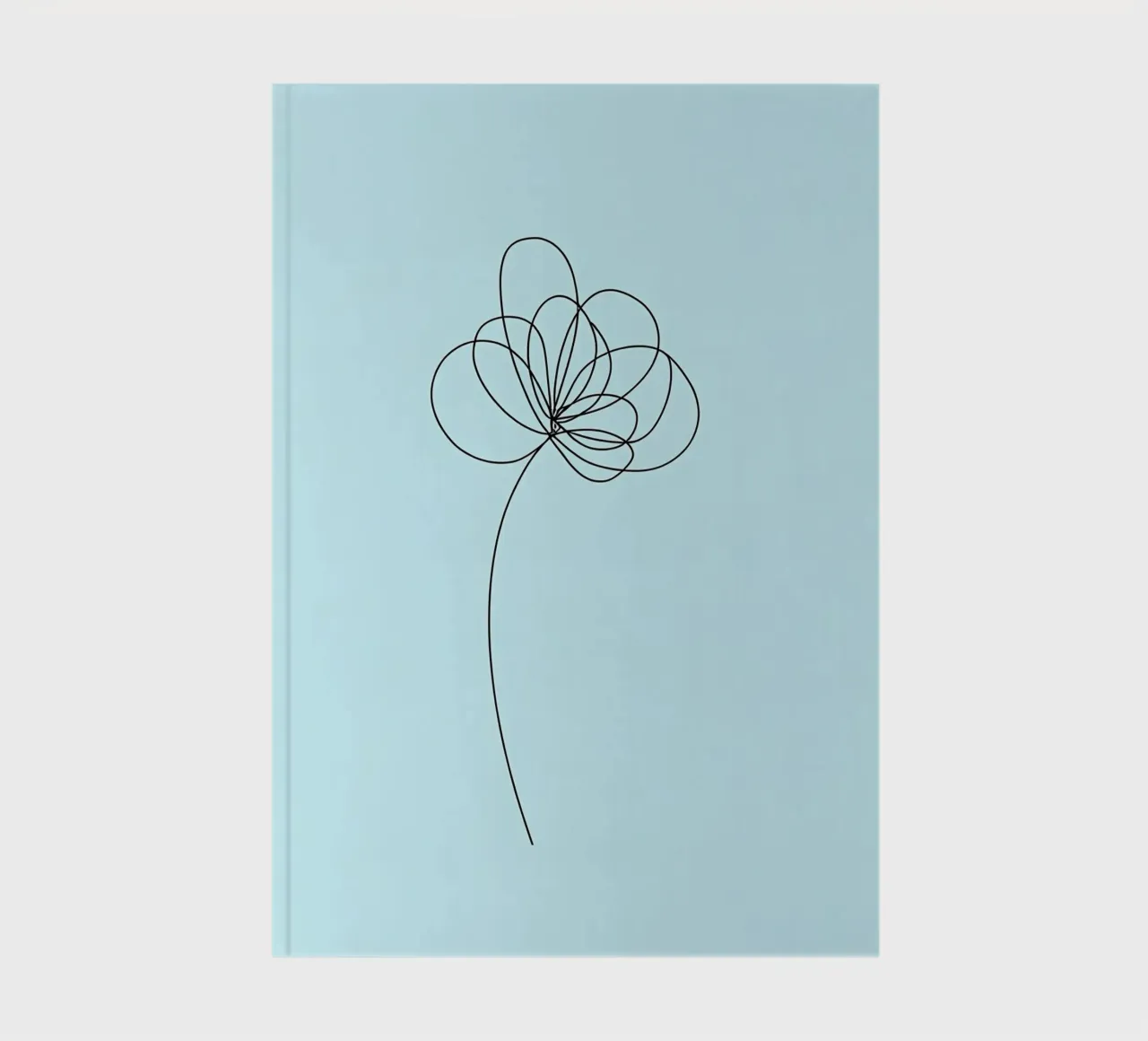 Fleurs en ligne simple Art linéaire minimaliste carnet de notes de Viv Line Art