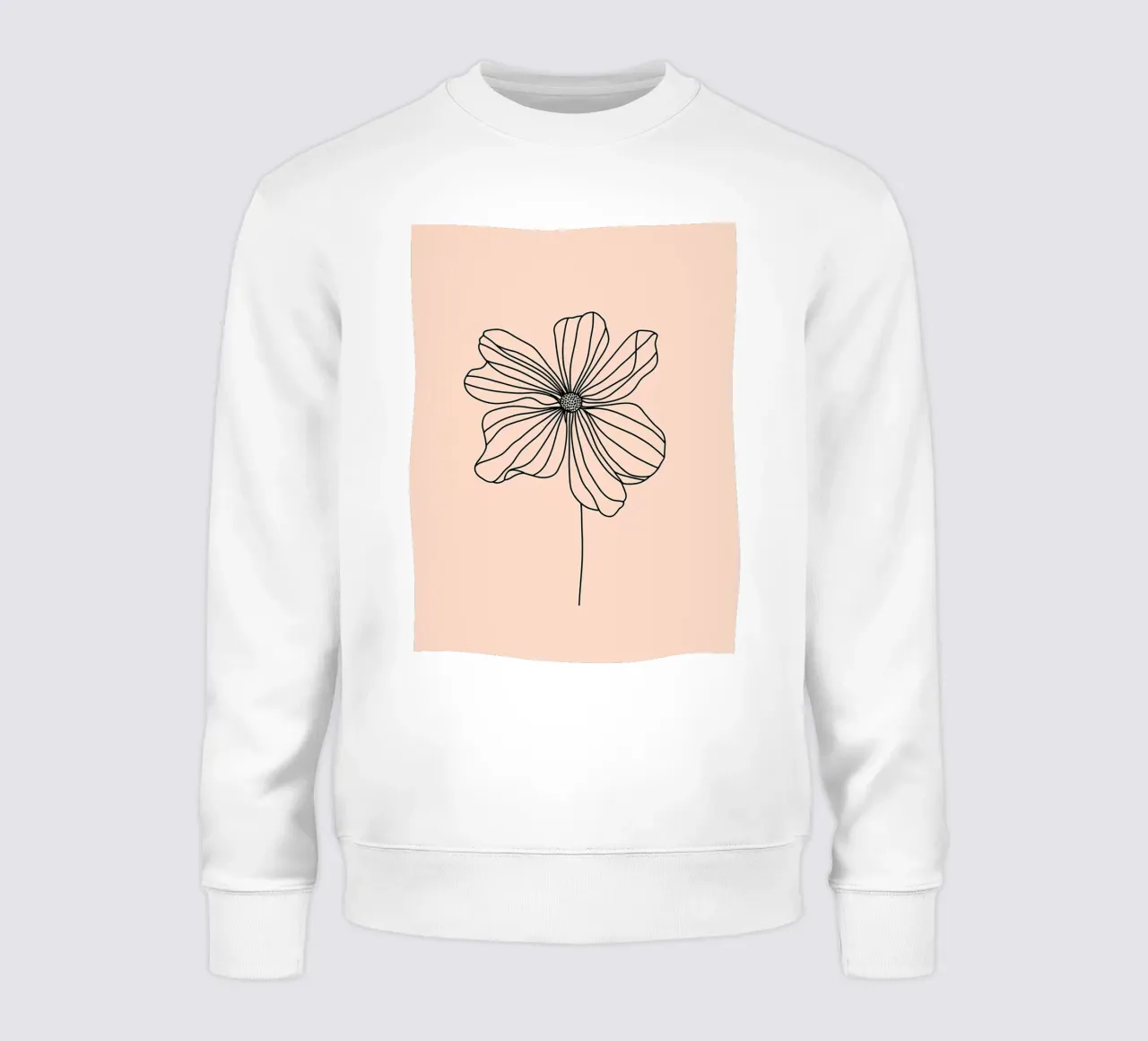 Line art minimalista floreale felpa da Viv Line Art