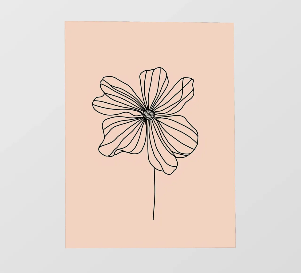 Line art minimalista floreale telo in pvc da Viv Line Art