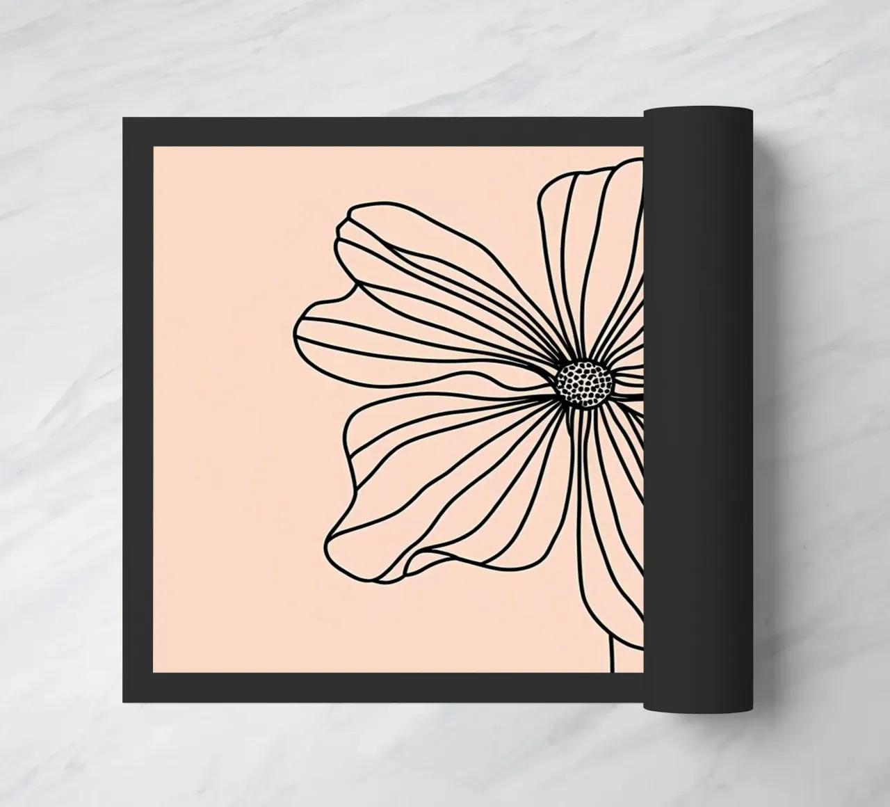 Line art minimalista floreale zerbino da Viv Line Art