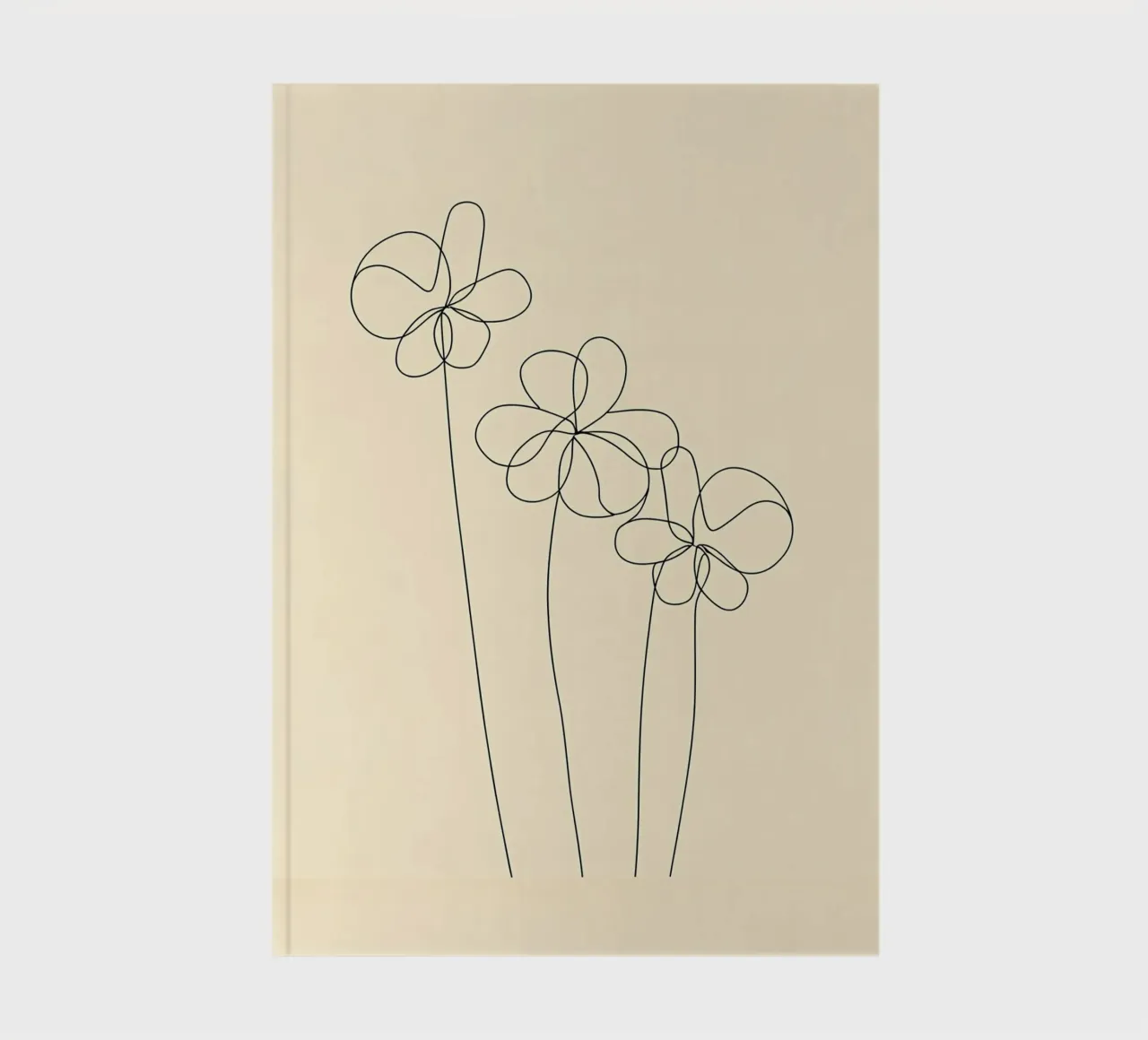 Flowers Minimalist Line Art notebook by Viv Line Art