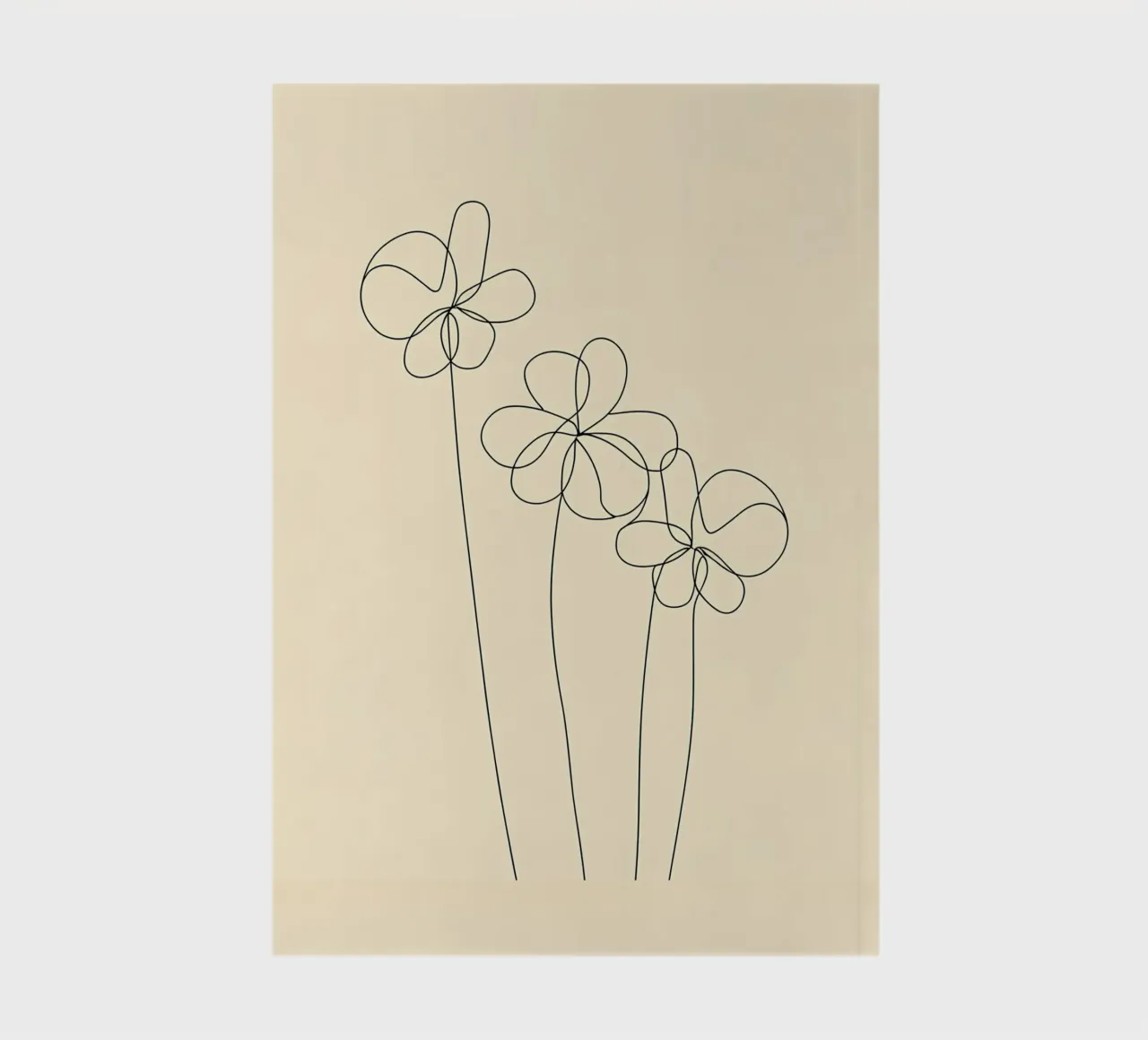 Flowers Minimalist Line Art notebook by Viv Line Art