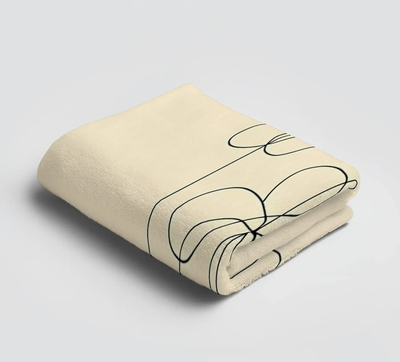 Fiori Line Art minimalista asciugamano da bagno da Viv Line Art