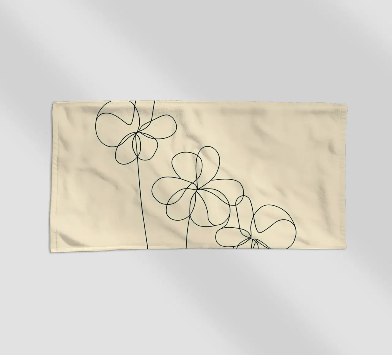Fiori Line Art minimalista telo mare da Viv Line Art