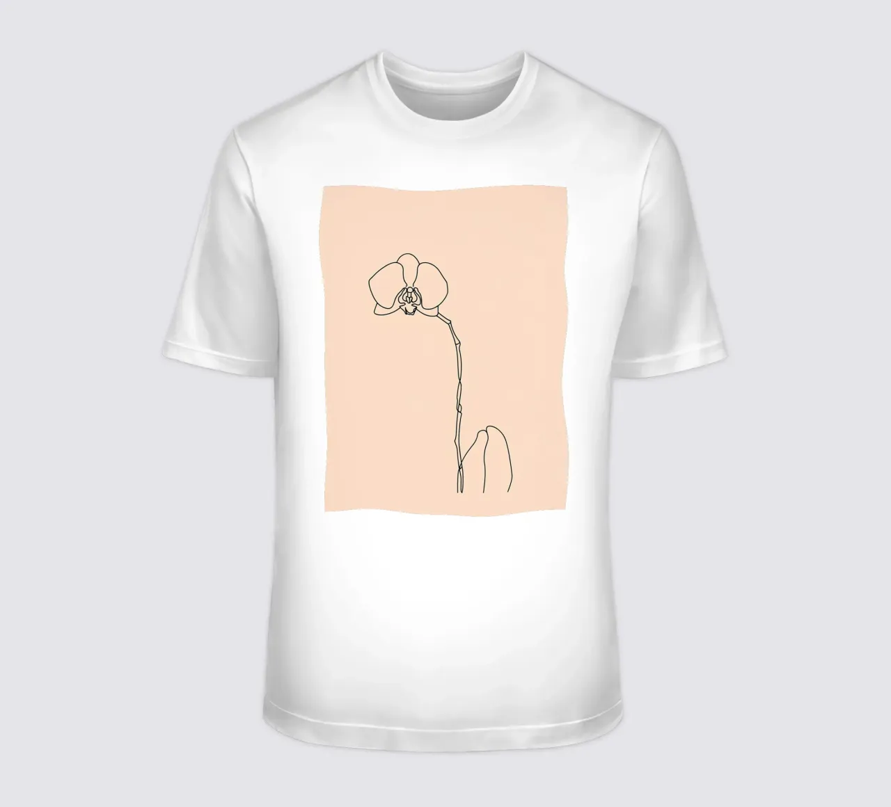 Line art minimalista del fiore di orchidea t-shirt da Viv Line Art
