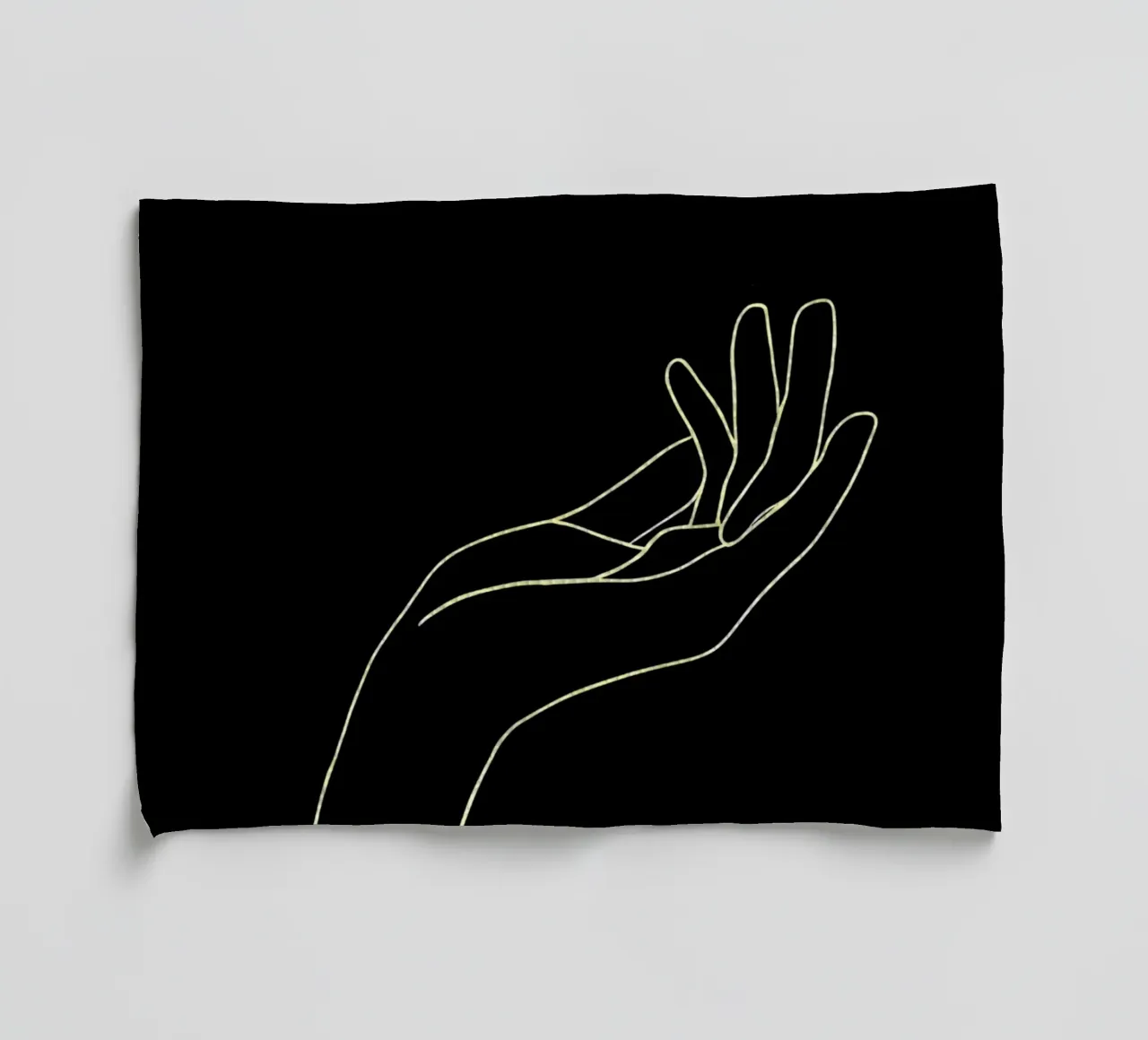 Hand Gesture Minimalist Line Art torchon de Viv Line Art