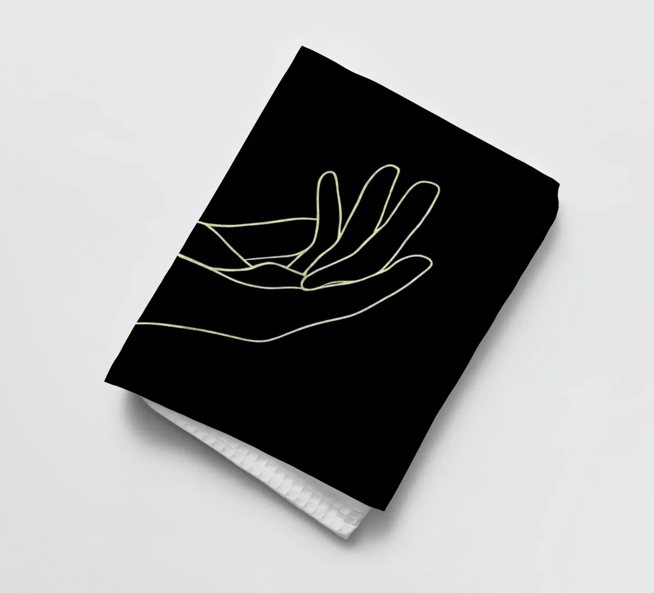 Hand Gesture Minimalist Line Art torchon de Viv Line Art