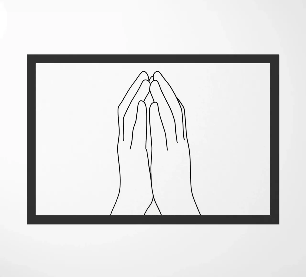 Gesto della mano Line Art minimalista zerbino da Viv Line Art