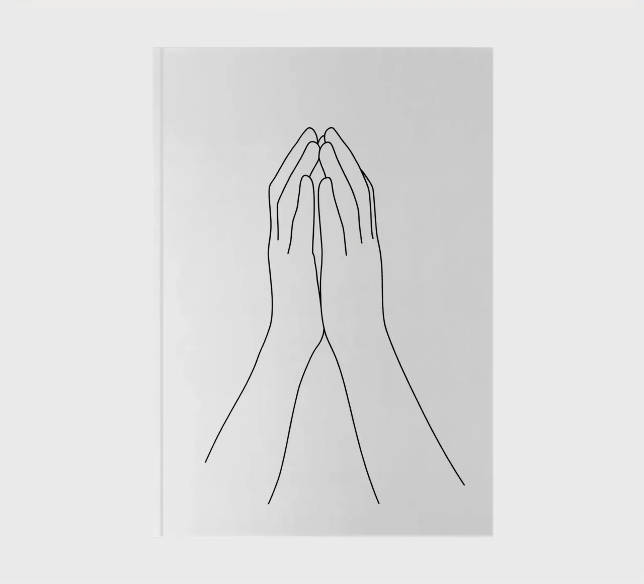 Hand Gesture Minimalist Line Art notebook by Viv Line Art
