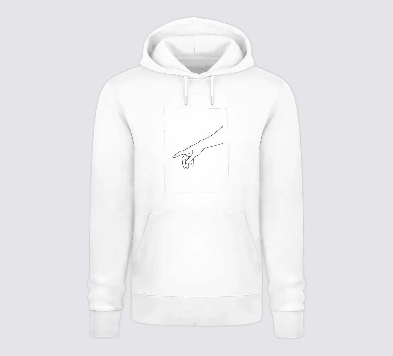 Manos juntas 1 Minimalista Line Art sudadera con capucha de Viv Line Art