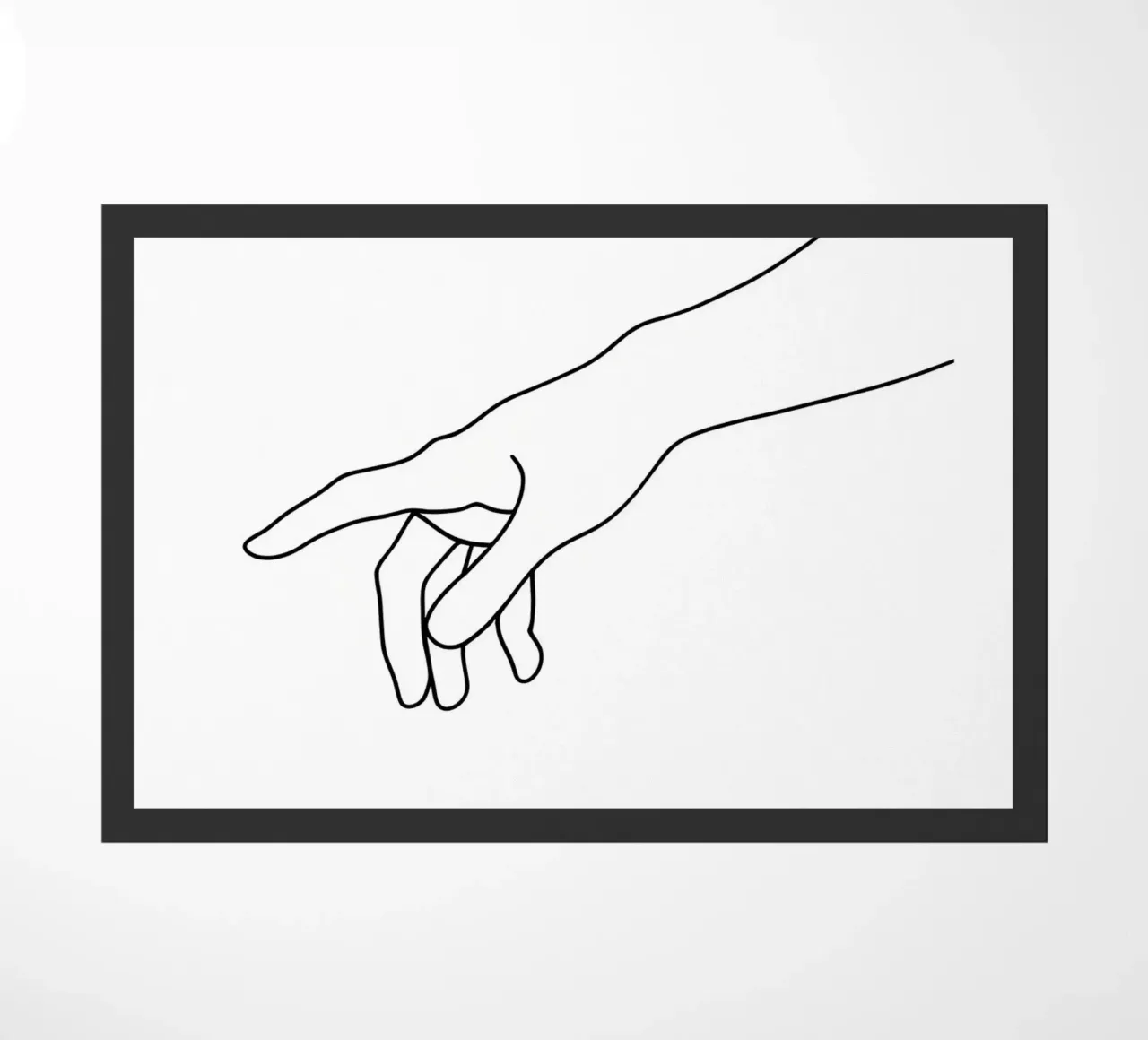 Manos juntas 1 Minimalista Line Art felpudo de Viv Line Art